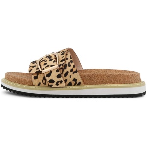 Nude Brea Nu Leopard Pony Leopard Sandals Womens Shoes Casual Sandals Flat Sandals