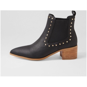 Nude Wynter Nu Black Leather Black Boots Womens Shoes Casual Ankle Boots