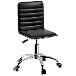 Office Chair Conference Chairs PU Leather Low Back Black