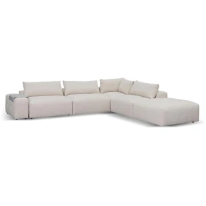 Oliver Modular Chaise Fabric Sofa - Taupe Beige by Interior Secrets - AfterPay Available