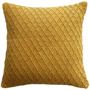Ollo Kapiti Textured Check Cotton Cushion - Golden Yellow by Interior Secrets - AfterPay Available