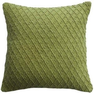 Ollo Kapiti Textured Check Cotton Cushion - Moss Green by Interior Secrets - AfterPay Available