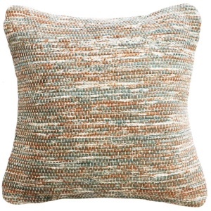 Ollo Oregon Mottled Cotton Cushion - Teal & Tan by Interior Secrets - AfterPay Available