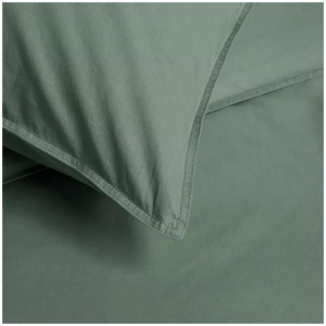 Organic Cotton Basic Green Quilt Cover Sets by Bedding House King