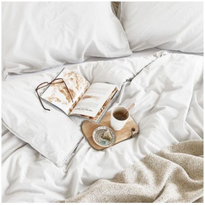 Organic Cotton Basic White Quilt Cover Sets by Bedding House Super King
