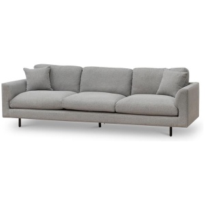 Osvaldo 4 Seater Fabric Sofa - Grey by Interior Secrets - AfterPay Available