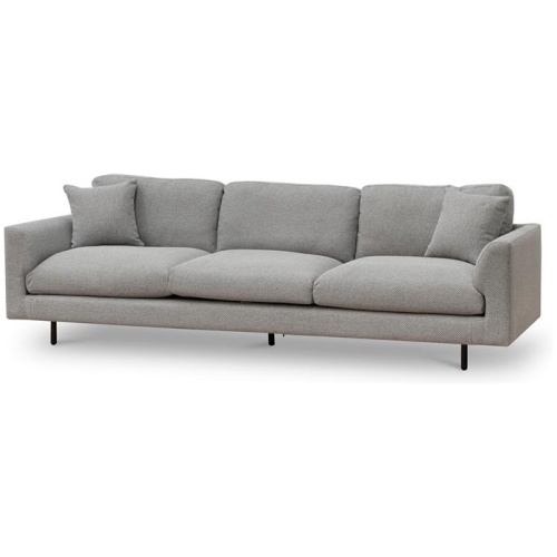 Osvaldo 4 Seater Fabric Sofa - Grey by Interior Secrets - AfterPay Available