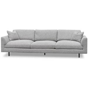Osvaldo 4 Seater Fabric Sofa - Sterling Charcoal by Interior Secrets - AfterPay Available