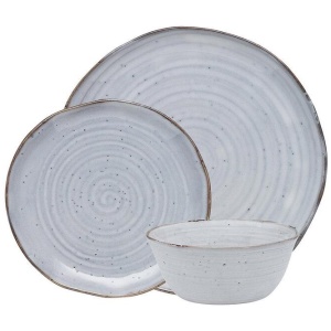 Ottawa 12 Piece Stoneware Dinner Set Orchid Size 27X27X3cm by Ecology