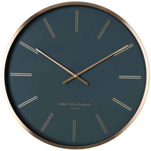 Otto 40cm Wall Clock - Petrol Blue by Interior Secrets - AfterPay Available