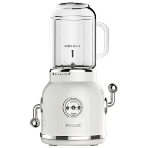 PHILEX Electric Blender Juice Smoothie Ice Mixer Retro 600ml WHITE