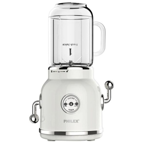 PHILEX Electric Blender Juice Smoothie Ice Mixer Retro 600ml WHITE