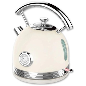 PHILEX Electric Kettle Water Boiler Stainless Steel Retro 1.7L OFF-WHITE