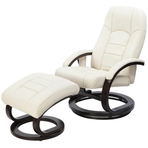 PU Leather Deluxe Massage Chair Recliner Ottoman Lounge Remote