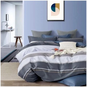 Pani Charcoal Reversible Quilt Cover Set Queen