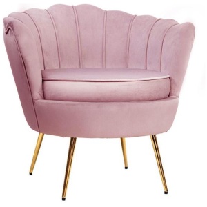 Paris Armchair Lounge Chair Accent Armchairs Retro Single Sofa Velvet Pink
