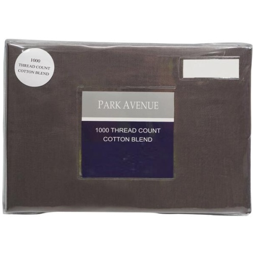 Park Avenue 1000TC Cotton Blend Sheet & Pillowcases Set Hotel Quality Bedding - Single - Charcoal