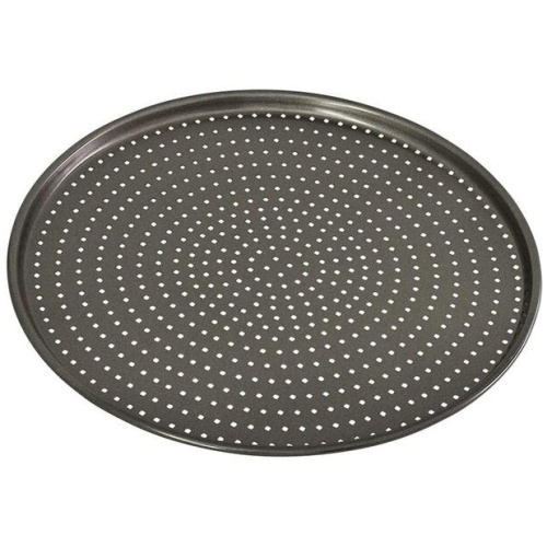 Perfect Crust Non-Stick Pizza Crisper Tray Size 32X32X0.2cm by Bakemaster