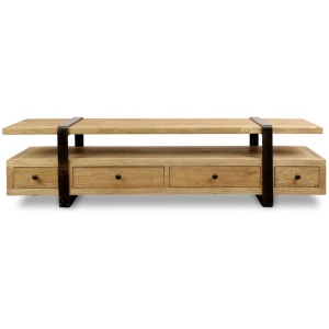 Phoenix Reclaimed Lowline 1.8m Wooden TV Entertainment Unit by Interior Secrets - AfterPay Available