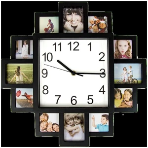 Photo Frame Clock Picture Collage 12Picture Display Photowall