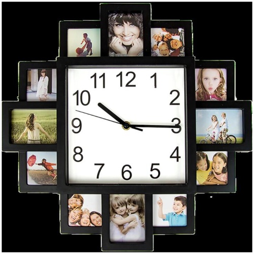 Photo Frame Clock Picture Collage 12Picture Display Photowall