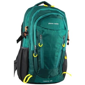Pierre Cardin Mens Backpack Bag RFID Pocket Nylon Travel Sport Large - Green