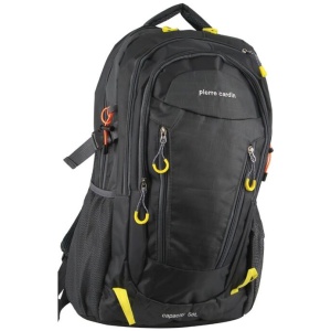 Pierre Cardin Mens Nylon Adventure Travel & Sport Large Backpack Bag in Grey/Black