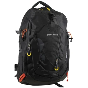 Pierre Cardin Mens Nylon Travel & Sport Medium Backpack Bag in Grey/Black