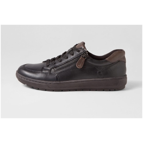 Planet Klip Pl Black Leather Black Sneakers Womens Shoes Casual Casual Sneakers