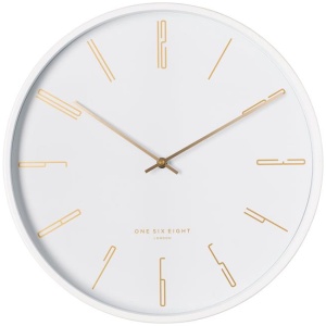 Platt 30cm Wall Clock - White by Interior Secrets - AfterPay Available