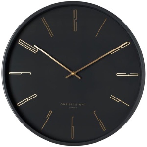 Platt 40cm Wall Clock - Black by Interior Secrets - AfterPay Available