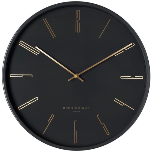 Platt 40cm Wall Clock - Black by Interior Secrets - AfterPay Available