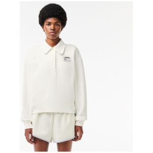 Polo Collar Lacoste Embroidered Sweatshirt