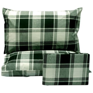 Polyester Cotton Checkered Forest Quilt Cover Set King