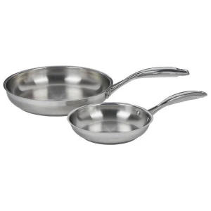 Premium Steel Induction 2 Piece Frying Pan Set 20 & Size 20x4cm by Swiss Diamond
