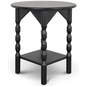 Primrose 52cm Side Table - Full Black by Interior Secrets - AfterPay Available