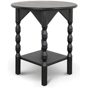 Primrose 52cm Side Table - Full Black by Interior Secrets - AfterPay Available