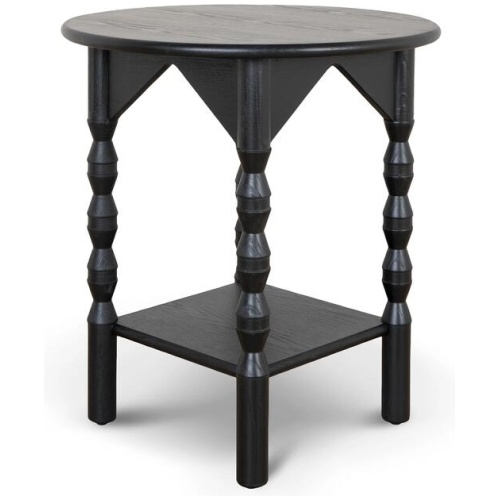 Primrose 52cm Side Table - Full Black by Interior Secrets - AfterPay Available