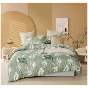 Print Microfibre Quilt Cover Set - Ultra Soft with Zipper Closure (Laura, King Size)