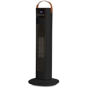 Pursonic Electric Ceramic Tower Heater Portable Oscillating Remote Control - Black