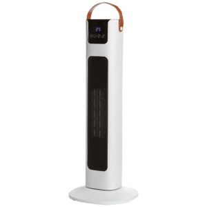 Pursonic Electric Ceramic Tower Heater Portable Oscillating Remote Control - White