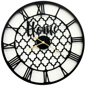 Quatrefoil 80cm Wall Clock -Black