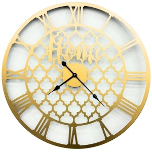 Quatrefoil 80cm Wall Clock -Gold