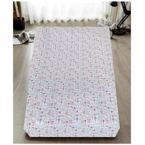Queen Luxury 100% Cotton Flannelette Fitted Bed Sheet Xmas Flannel - Christmas
