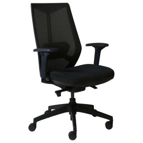 Raco Mesh Back Fabric Office Chair - Black by Interior Secrets - AfterPay Available
