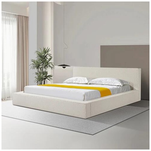 Ralph King Bed Frame Fabric Upholstery in KD slat