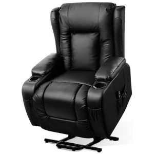 Recliner Chair Lift Assist Heated Massage Chair Leather Rukwa