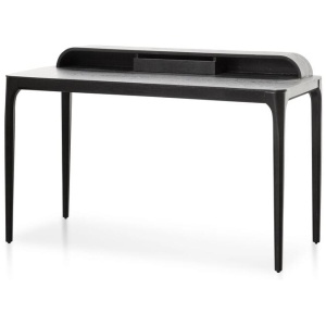 Reva Wooden Home Office Desk - Black by Interior Secrets - AfterPay Available