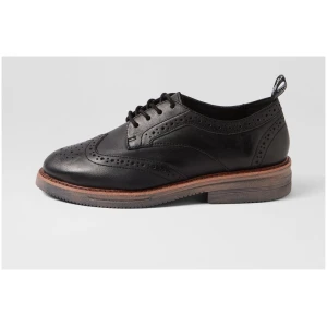 Rollie Brogue Rise Rl Vintage Black Leather Vintage Black Shoes Womens Shoes Casual Flat Shoes