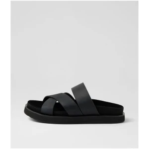 Rollie Rhodes Cross Slide Rl Black Smooth Black Sandals Womens Shoes Casual Sandals Flat Sandals